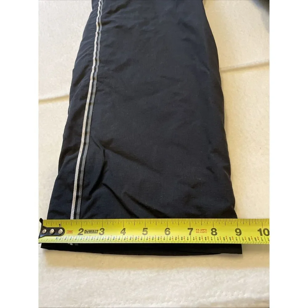 VTG Reebok Track Pants Lined Windbreaker Mens Size XL Black‎ Drawstring Zip Y2K